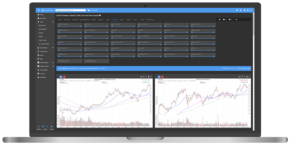 ChartMill Website Overview