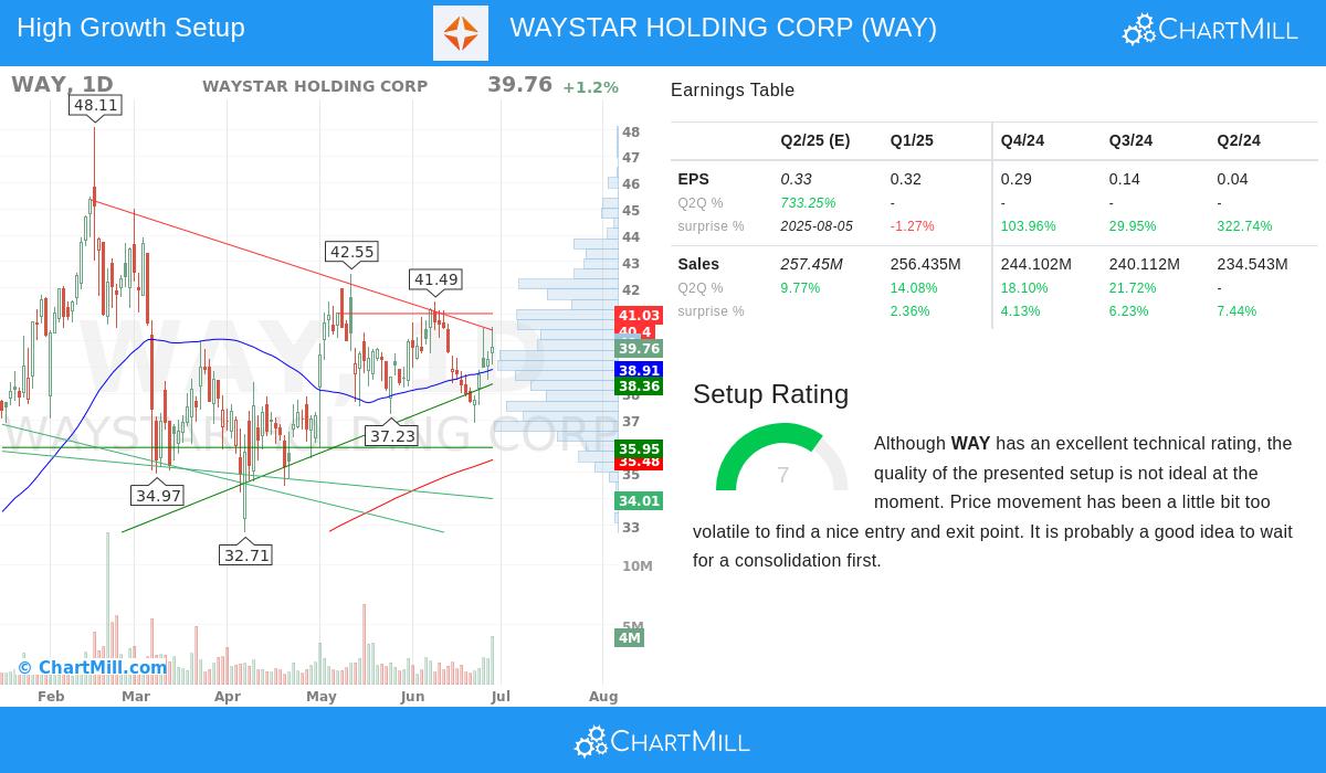 WAYSTAR HOLDING CORP stock chart