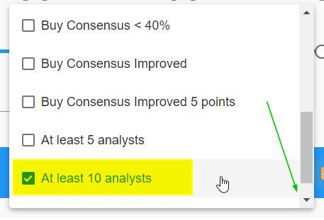 Bollinger bands screener 6