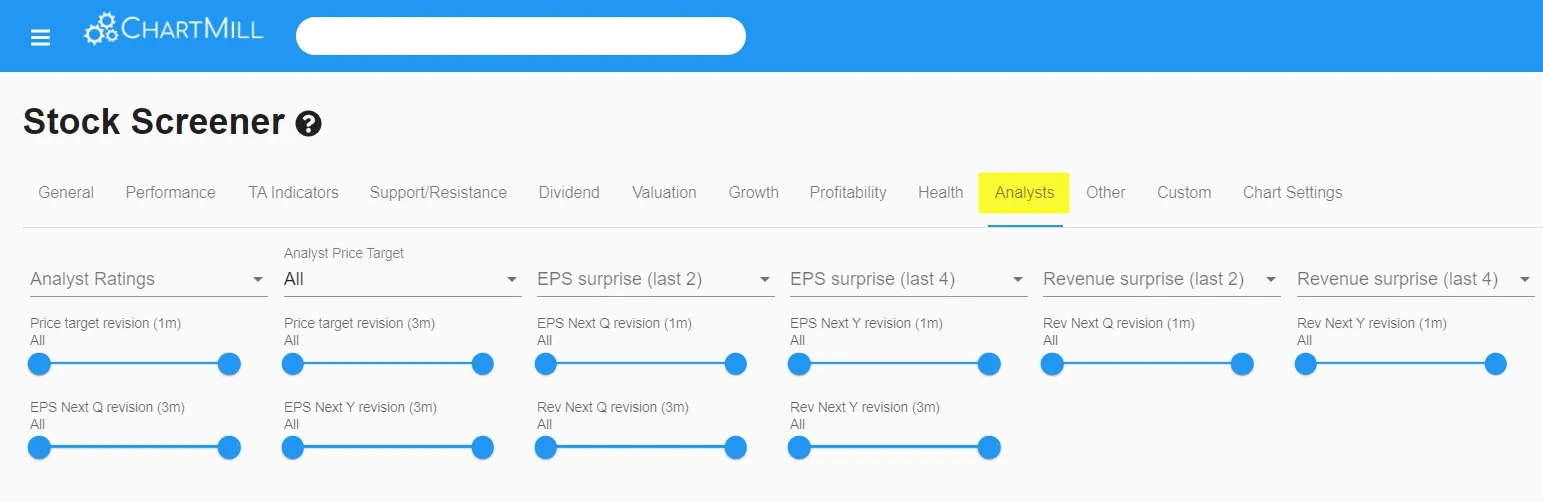 analyst filters