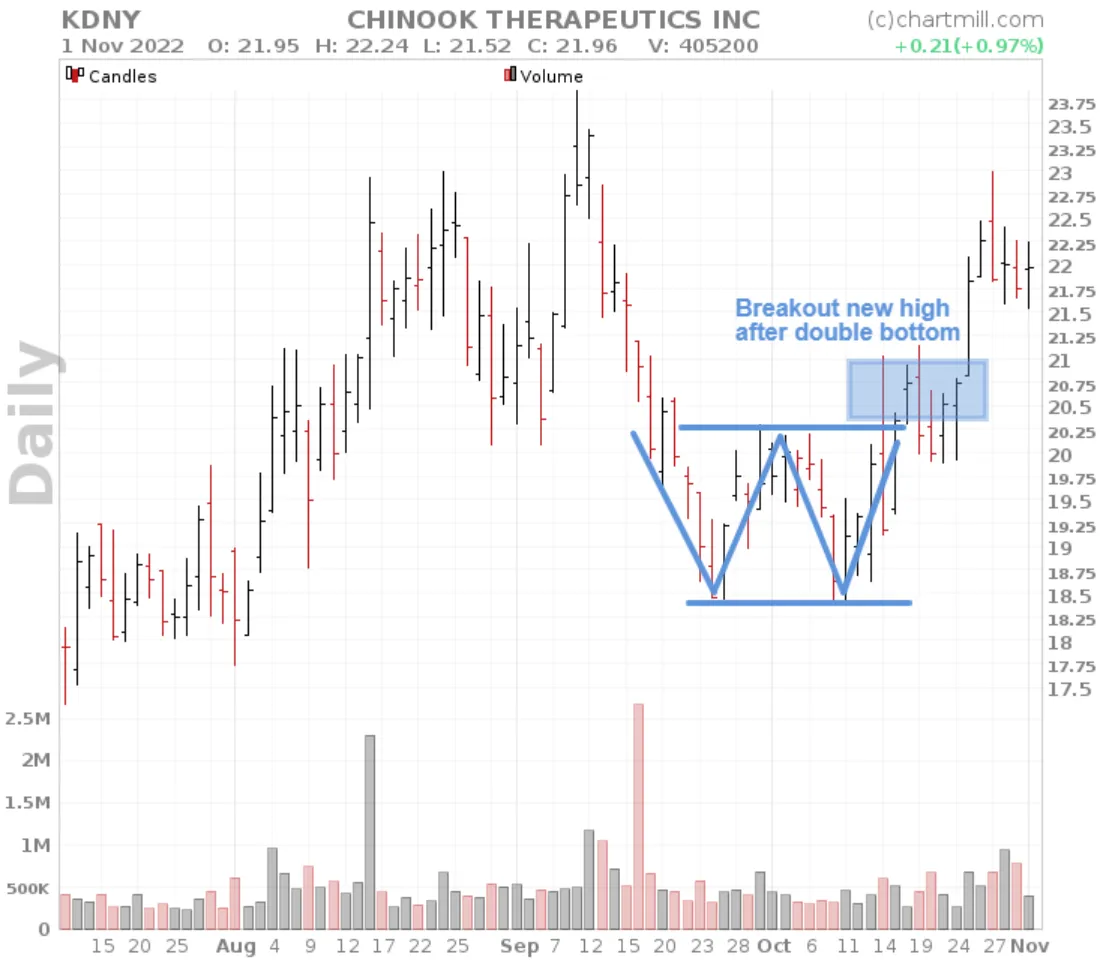 Double bottom basic entry