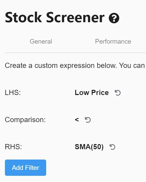 stock screening settings Retracement 11.webp